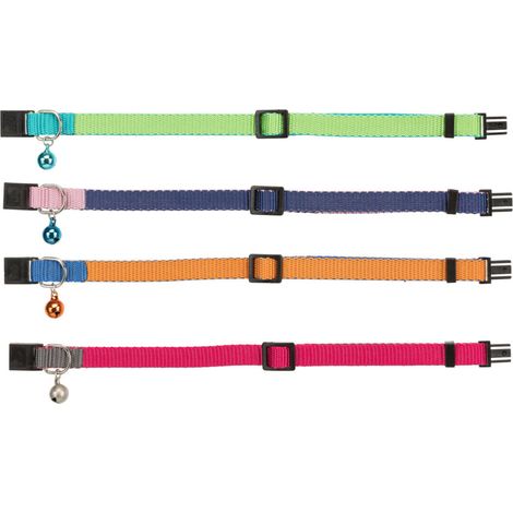 Collier bicolore, avec une clochette couleur aléatoire pour chat - Trixie (1/5)