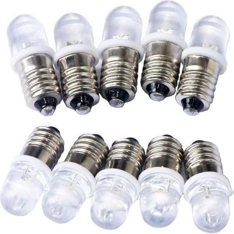 10pcs E10 12V Spot Ampoule LED Lampes Blanc chaud (1/3)