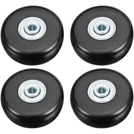 FENOPLASTICA4PCS 50mm Roulette Valise, Bagage Valise Réparation Roulette Charge Lourd Muette Caoutchouc Universelle Pivotante Roue Rechange Transport Remplace Roulette pour Valise/Bagage/Sac à Dos/Voy (1/4)