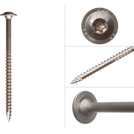 Tellerkopfschrauben Edelstahl A2 8 x 100 mm Torx 40 - Schachtel