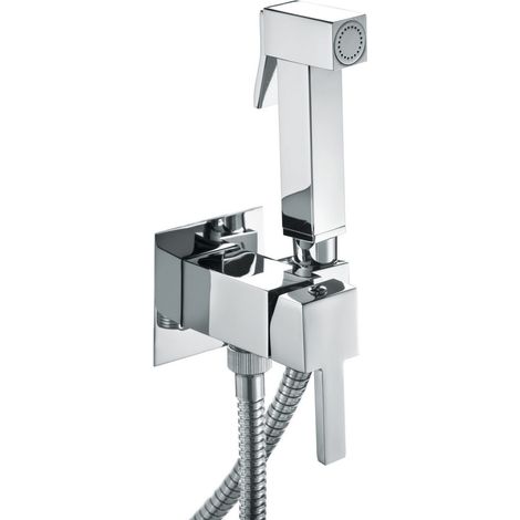 Bagnoclic – Douchette hygiénique en laiton avec mitigeur – Flexible 120 cm – Pour WC standard – Installation simple et rapide