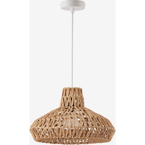 Lampe de plafond en papier tressé Maslany SKLUM Blanc (1/5)