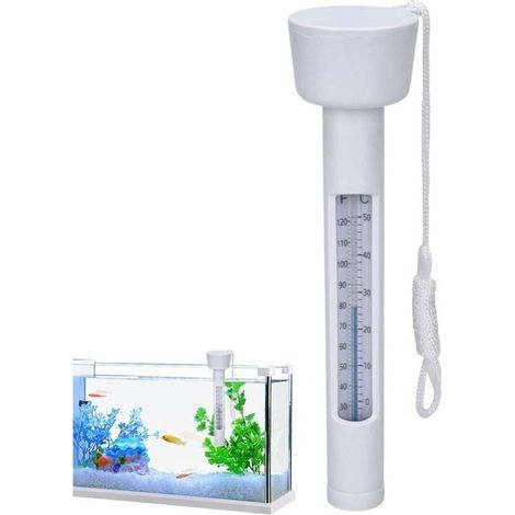 Thermomètre pour Piscine Mesureur d'Étang avec Corde Thermomètre Flottant Accessoire De Piscine De 0 À 50℃ Pour Piscines Spas Étangs Lacs Aquariums Bassins À Poissons Sources (1/5)