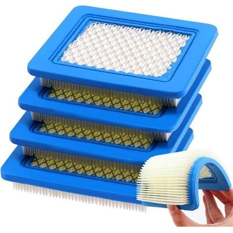 4 Pièce Cartouche de filtres à air 491588S, Filtre a Air Tondeuse, Bleu Filtre a Air Tracteur Tondeuse, Compatible avec Briggs et Stratton 491588 491588S 4915885 399959 PT15853 (1/4)