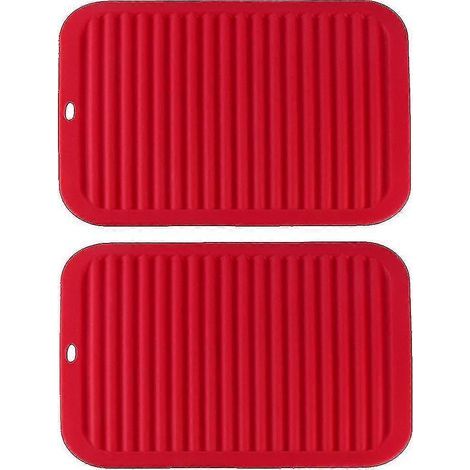Silicone Multi-purpose Drying Trivet Mat, Pot Holder, Waterproof,non Slip, Flexible, Durable, Dishwasher Safe (1/5)