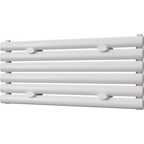 Omeara Axis - White Horizontal Radiator H348mm x W800mm Single Panel (1/3)