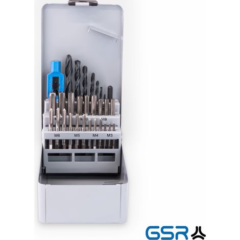 GSR Gewindeschneidsortiment 30tlg. HGB-VW+KLB+Schablone Satz M3-M12 HSS (1/4)