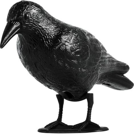 Corbeau Anti-Pigeon Noir, Effaroucheur Pigeons,Repousse Pigeon Balcon Toit Jardin,PE Haute Qualité(2 Pièce) (1/5)