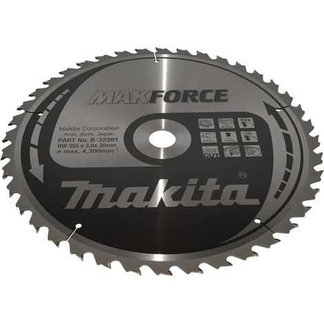 Makita Kreissägeblatt MAKFORCE 355/30 mm, 40 Zähne, 2,2 mm, Holz