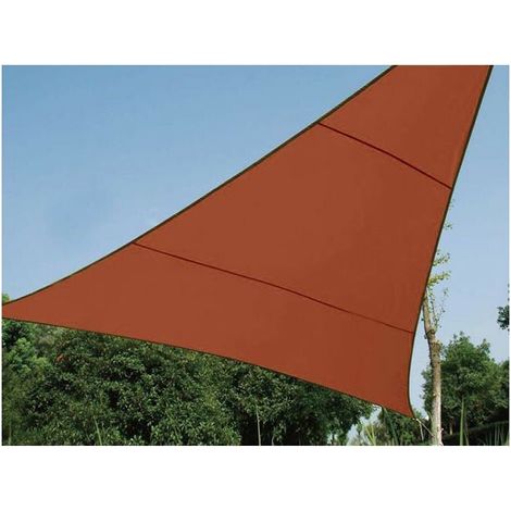 Sonnensegel, wasserabweisend, 3,6 x 3,6 x 3,6 m, 160 g/m², Polyester, dreieckig, rotbraun (1/5)