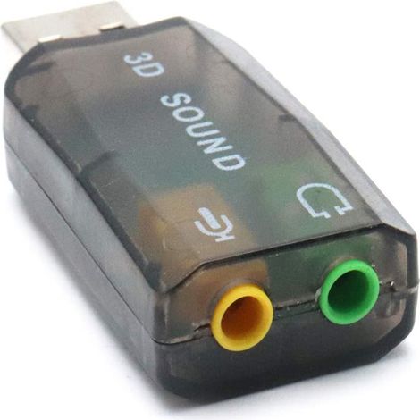 Paquete de 3 adaptadores de audio USB, tarjeta de sonido externa de 5.1 canales, conector de 3,5 mm, plug and play, para PC y auriculares. (1/5)