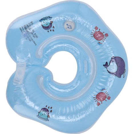 Bouée gonflable pour nouveau-né, collier flottant, jouet de piscine pour bébé de 0 à 18 mois, bleu bébé (1/5)