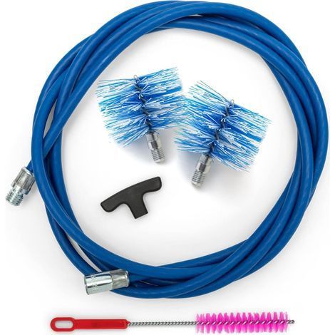 Kit Ramonage 3 Mètres, 2 écouvillons 80mm Et 100mm, Axe M12, Pour Poêle à Pellets (1/5)