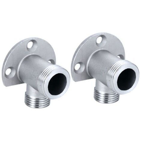 Kit d'installation pour robinet apparent – Cuivre chromé – Filetage 1/2 NPT x G 3/4 – Adaptateurs inclus pour douche extérieure