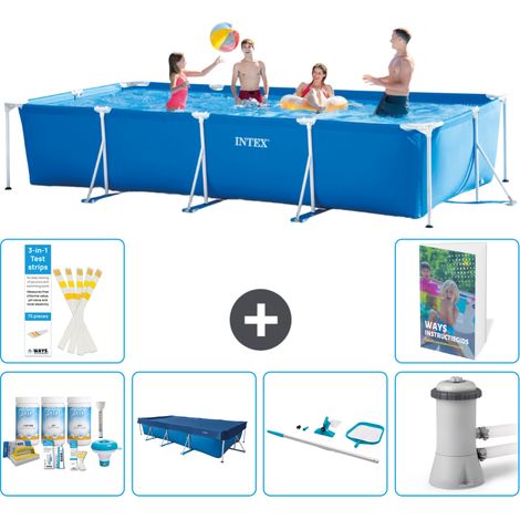 Rechteckiger Frame Pool - 450x220x84 cm - 7-teilig S162