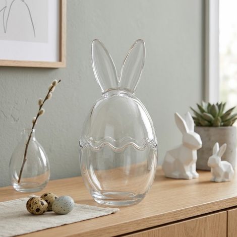 Springtime Bunny Ears Glass Jar (1/2)