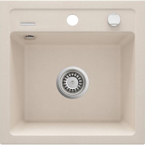 Einzelbecken-Granitspüle, beige, Stahl, ZQZ 5103