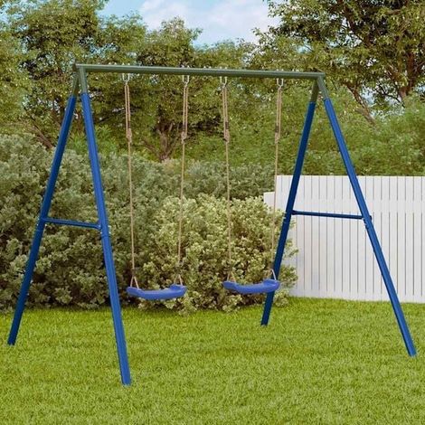 Balançoire enfant : Jeu d'extérieur avec balançoire, trapèze et corde à disque jeu extérieur enfant, aire de jeu jardin, balançoire enfant , pour jardin, usage domestique , enfant 3-8 ans (1/5)
