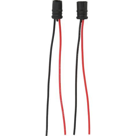 Douille ampoule T10 12V 30A, Lot de 2 bases LED avec fil 15cm, ABS noir souple, Compatible automobiles vélos équipements industriels (1/5)