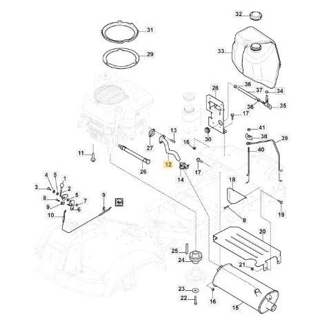 AUSPUFFSCHLAUCH GGP14 x PC ORIGINAL STIGA - 118738276/0