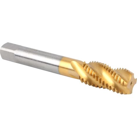 Taraud M18 x 2,5 mm en Acier Rapide HSS, Couleur Or et Argent, Accessoire de Quincaillerie pour Machine à Tarauder Hélicoïdale (1/5)