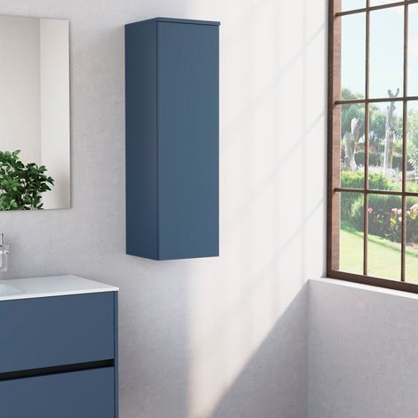 Inda - Colonna bagno con anta DX e 3 ripiani 30x102 cm - Blu (1/4)