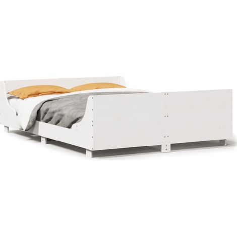 Maison Exclusive - Letto senza Materasso Bianco 120x190 cm Legno Massello di Pino