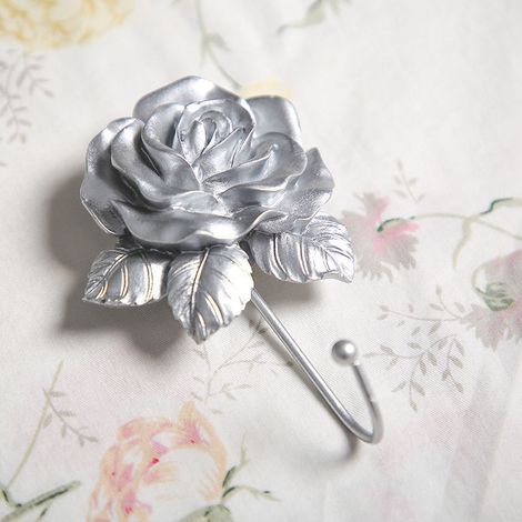 Porte-clés rétro argenté au crochet, décoration murale, décoration intérieure au crochet (1/5)