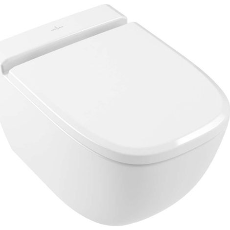 Villeroy & Boch Antheus WC 4608R0 chasse d'eau sans rebord, 375 x 560 mm, suspension murale, sortie horizontale, besoin en eau de chasse 3/4,5 litres, Coloris: Céramique blanche plus - 4608R0R1 (1/5)