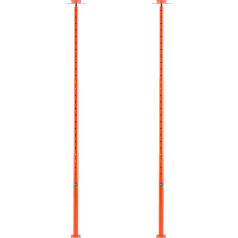 Cric de plancher réglable 137-381 cm, capacité 5080 kg, poteau de support télescopique en acier pour levage sous-sol. (1/5)