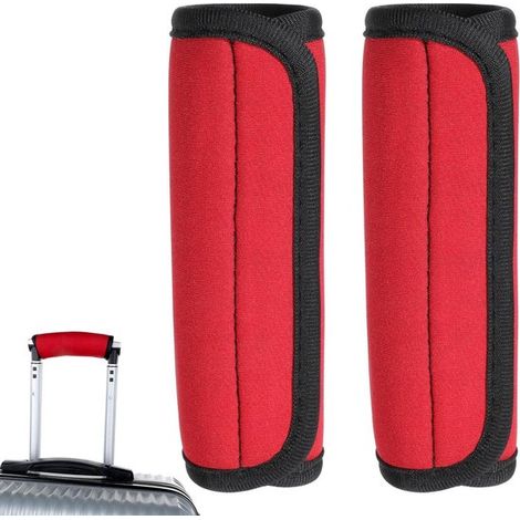 Handgriffschutz – Handgriffüberzug – Komfortabel auf Reisen – Weiches Neoprenmaterial – 2er-Pack – Rot (1/5)