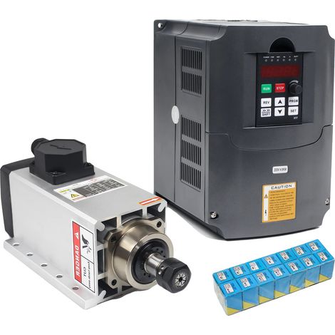 Motor de husillo, 3,5 kW de potencia, refrigerado por aire, pinza ADD VFD, 220 V-a (1/2)