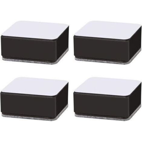 Rehausseurs de meubles auto-adhésifs – Acier carbone – Augmente la hauteur de 3 cm – Lot de 4 pour lit, canapé, table basse (1/5)