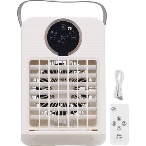 Enfriador de aire evaporativo portátil, 700 ml, 7 colores, USB, silencioso para dormitorio - KZQ (1/4)