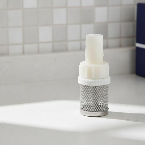 Crépine D'aspiration avec Raccord Cannelé Compact Crépine d’Aspiration Résistant à la Rouille Filtre Tuyau pour Aquarium, Diamètre Extérieur 4 Mm (1/5)