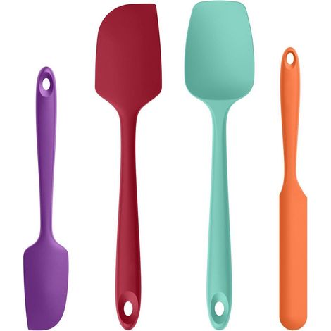 Silikon Teigschaber Set 4-teilig, hitzebeständig bis 315°C, flexibel