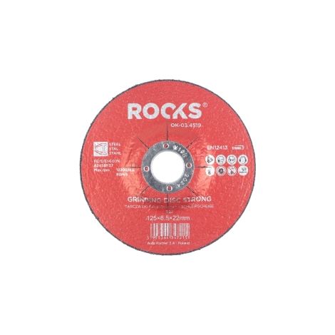 Disco Abrasivo per Metallo ROOKS T27 125x6,5x22,2 (OK-03.4516)