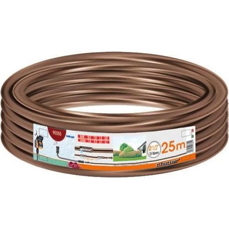 Claber Tubo gocciolante 25 m Brown, ala gocciolante marrone da 1/2" (13-16 mm) per irrigazione a goccia