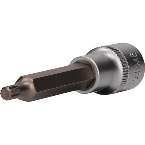 BRILLIANT TOOLS 1/2" Múltiples dientes punta de vaso 100 mm de largo M6 - BT022941