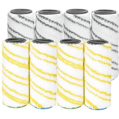 Accessoires de Nettoyage - - Ensemble de 8 Rouleaux - Compatible Karcher FC7 FC5 FC3 FC3D - Mixte (1/4)