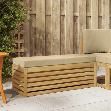 vidaXL Banc de Jardin Blanc 115 x 43 x 45 cm Bois d'Acacia Massif