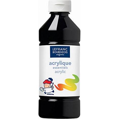 Lefranc Bourgeois Acrilico - Gli Essenziali - 500 ml - Nero