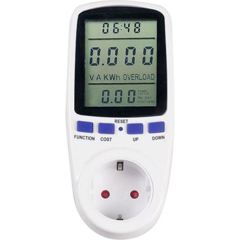 Compteur de puissance, wattmètre pour prise électrique avec écran LCD arrière-AquaForge (1/5)