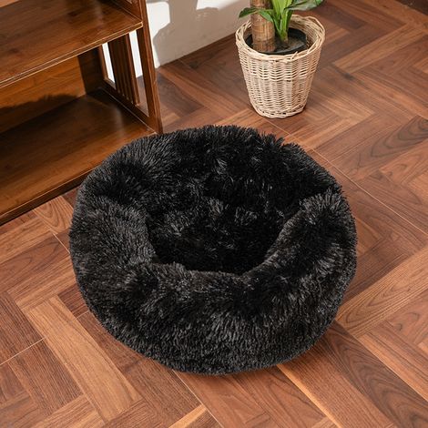 Schlafkorb für Hunde und Katzen, Größe 40 cm, schwarz