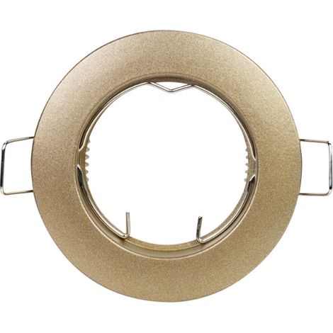 Runde Einbau-Lampenfassung GU10, IP20, Gold, Ø 7,8 x 2,5 cm, SECOM