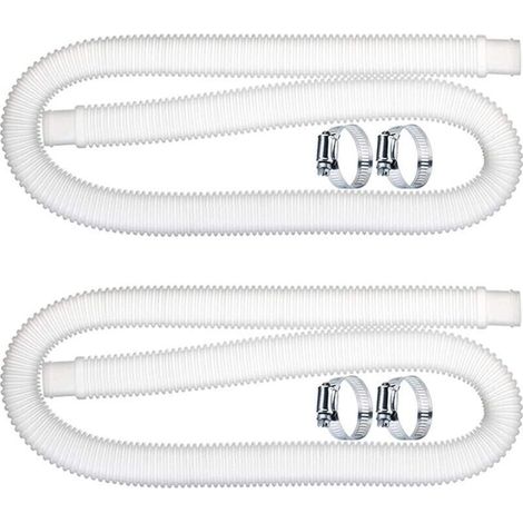 2 pcs Tuyau De Rechange De Piscine 32mm, Pctuyau De Piscine, Tuyau de Remplacement de Pompe de Filtration de Piscine (1,5 M) pour Intex 300 330 530 1000 GPH-
