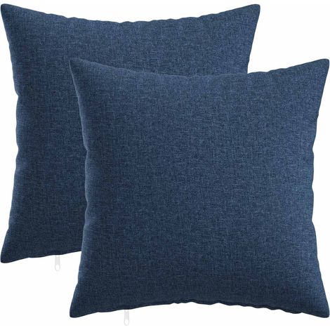 vidaXL Cojín con almohada HEERLEN 2 uds. Azul Tela (1/5)