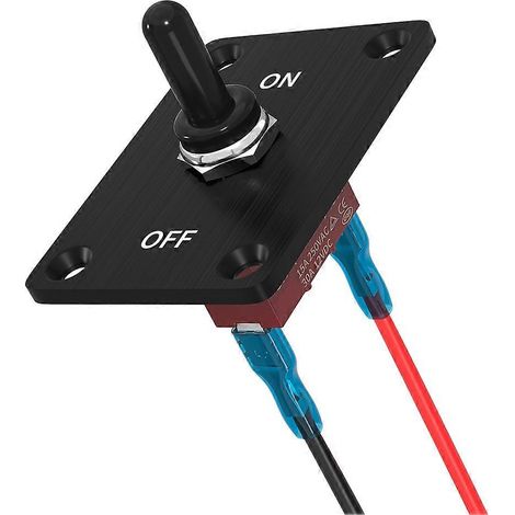Interrupteur à bascule étanche robuste 12 V CC 30 A 2 broches SPST marche/arrêt avec panneau de montage pour bateau (1/5)