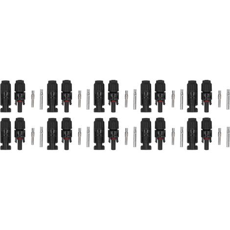 Solarmodul-Anschlusskabel, 10 Paare, Stecker/Buchse, wasserdicht nach IP67, DC 1000 V, 30 A (1/5)