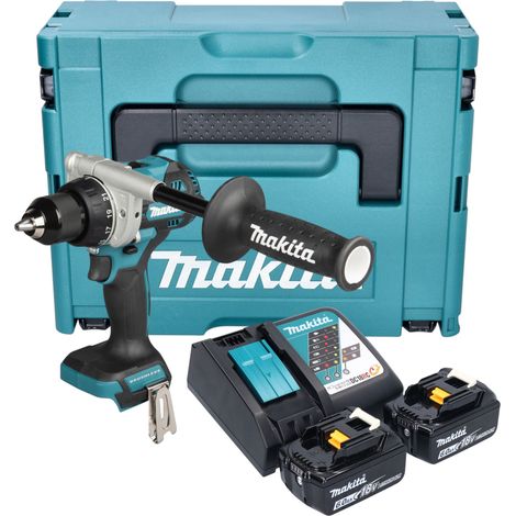 Taladro atornillador a batería Makita DDF 492 RGJ 18 V 141 Nm sin escobillas + 2 baterías de 6,0 Ah + cargador + Makpac